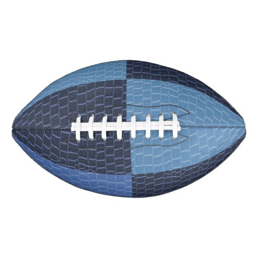 Blauw lederen patchontwerp american football (Voorkant)