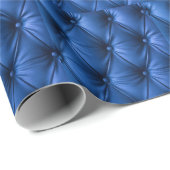 Blauw lederen textuur: luxe achtergrond cadeaupapier (Rol Hoek)