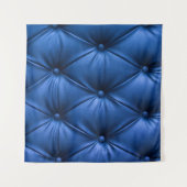 Blauw lederen textuur: luxe achtergrond wandkleed (Voorkant (horizontaal))