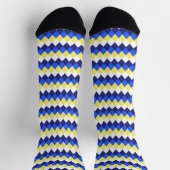 Blauw, Lemon Yellow en White Argyle Sustainable Sokken (Top)