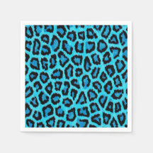 Blauw leopard Fur Spots Pattern