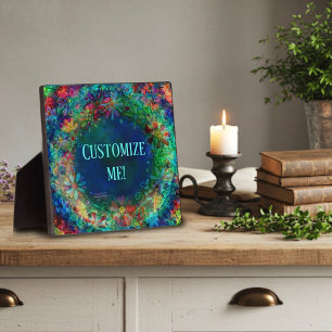 Blauw Leuk Bloemen  Boho Inspirivity Fotoplaat