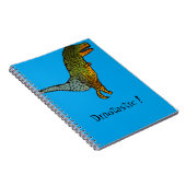 Blauw leuke dinosaurus dinotastisch ! T-Rex kunst  Notitieboek (Rechterzijde)
