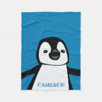 Blauw Leuke Grappige Pinguïn Kwekerij Zwart-wit