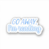 Blauw lezen sticker (Voorkant)