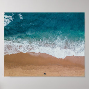 Blauw lichaamswater poster