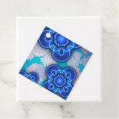 Blauw licht bedankjes labels (In situ)