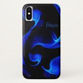 Blauw licht extravaganza *Personaliseer* Case-Mate iPhone Case (Achterkant)