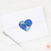 Blauw licht hart sticker (Envelop)