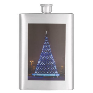 Blauw licht kerstboom flacon