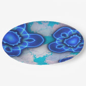 Blauw licht papieren bordje (Gekanteld)