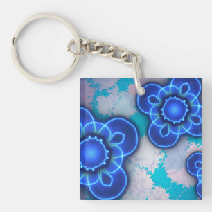 Blauw licht sleutelhanger