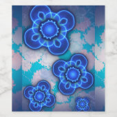 Blauw licht wijn etiket (Enkel label)