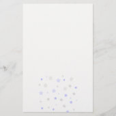 Blauw, lichtblauw en grijs sterpatroon briefpapier (Voorkant)