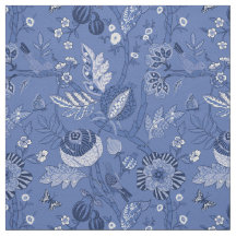 Blauw-lichtblauwe bohemien-design katoenen kepertj