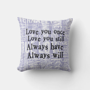 Blauw liefdesritme decoratieve kussen