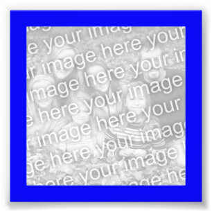 Blauw Lijst Foto Afdruk