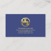 Blauw Lijst met goudkoorts in het water, sanitair Visitekaartje (Achterkant)