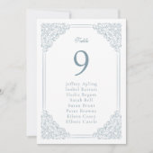  Blauw Lijst Tafelnummer Zitenkaart (Voorkant)
