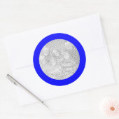 Blauw Lijsten Sticker (Envelop)