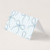 Blauw lingerie douche boog plaats kaart tafel deco (Achterkant)