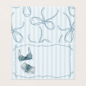 Blauw lingerie douche boog plaats kaart tafel deco (Buitenkant ongevouwen)