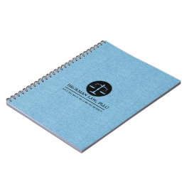 Blauw Linnen Zwart Justice Logo Notitieboek