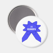 Blauw lint #1 opa magneet (Voorkant / Achterkant)