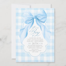 Blauw lint blozende geruite elegante jongens baby