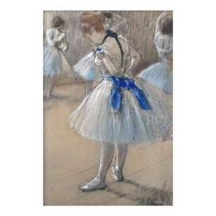 Blauw lint danser Edgar Degas Foto Afdruk