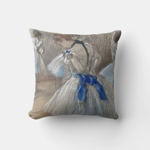 Blauw lint danser Edgar Degas Kussen