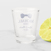 Blauw lint das Usher Shot Glas (Achterkant)