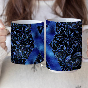 Blauw lint mok ontwerp