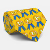 Blauw lint van de winnaar 2 stropdas (Opgerold)