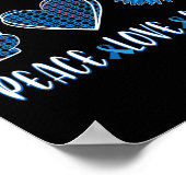 Blauw lint voor mijn zoon november diabetes poster (Hoek)