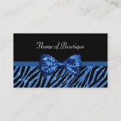 Blauw Lint Zebrahoutique Visitekaartje (Voorkant)