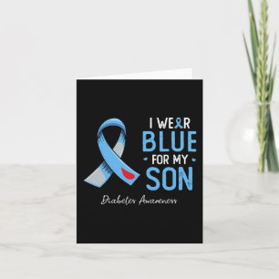 Blauw lintje Ik draag grijs blauw voor mijn zoontd Kaart