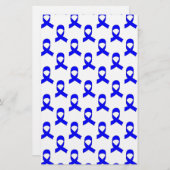 Blauw lintpatroon briefpapier (Voorkant / Achterkant)