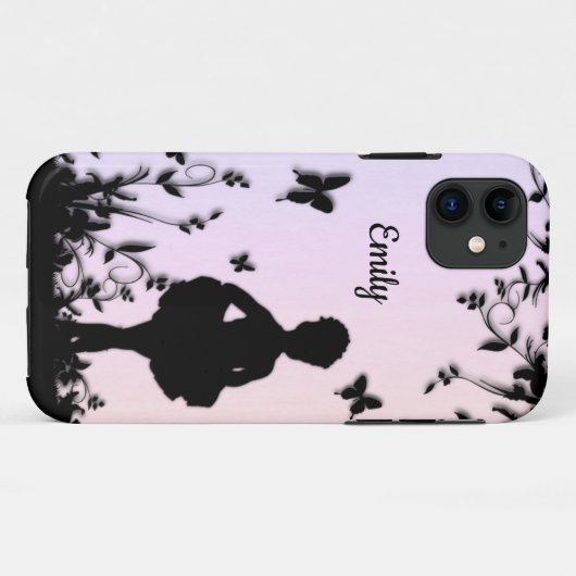 Blauw Littlest Ballerina Personaliseer Naam Case-Mate iPhone Case (Achterkant (horizontaal))
