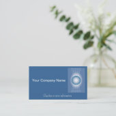 Blauw Logo gloed Visitekaartje (Staand voorkant)