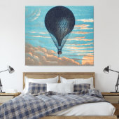 blauw, luchtballonverf canvas afdruk (Insitu (Slaapkamer))