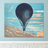 blauw, luchtballonverf canvas afdruk (Insitu (Houten vloer))