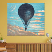 blauw, luchtballonverf canvas afdruk (Insitu (Woonkamer))