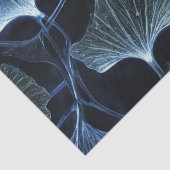 Blauw Luminogram Ginkgo Bladeren Decoupage / Tissuepapier (Detail)