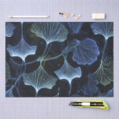 Blauw Luminogram Ginkgo Bladeren Decoupage / Tissuepapier (Craft)