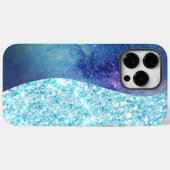 Blauw Luxe Moderne gradiënt galaxy glitter ster Case-Mate iPhone Case (Achterkant (horizontaal))