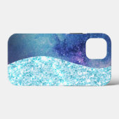 Blauw Luxe Moderne gradiënt galaxy glitter ster Case-Mate iPhone Case (Achterkant (horizontaal))