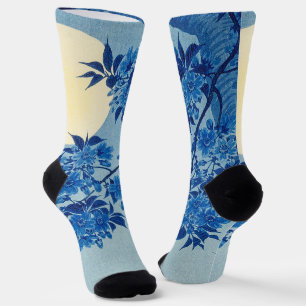 Blauw Maanverlichte Boom: Japanse Kersenbloesem Na Sokken