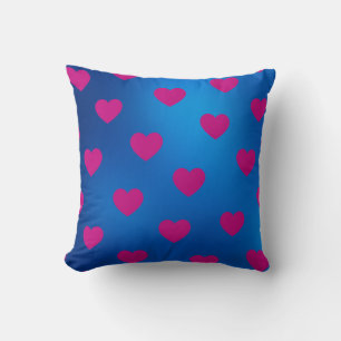 Blauw Magenta Gezellig Moderne Romantische Chic Ha Kussen