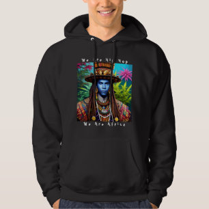 Blauw Man met Majestic Dreadlocks Fleece Hoodie